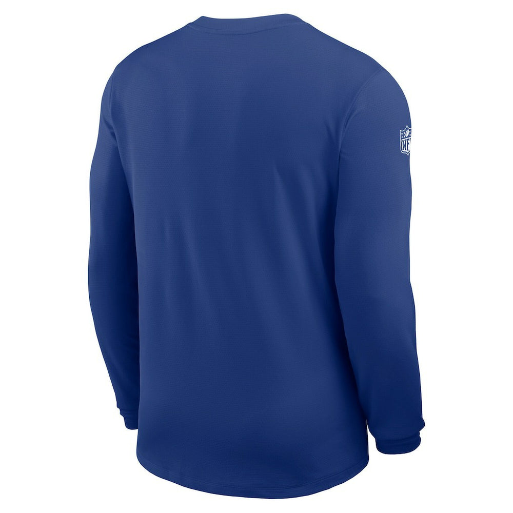 New York Giants Sideline Coach UV Dri-FIT Long Sleeve Shirt Royal - Nike