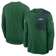 New York Jets Sideline Coach UV Dri-FIT Long Sleeve Shirt Green - Nike