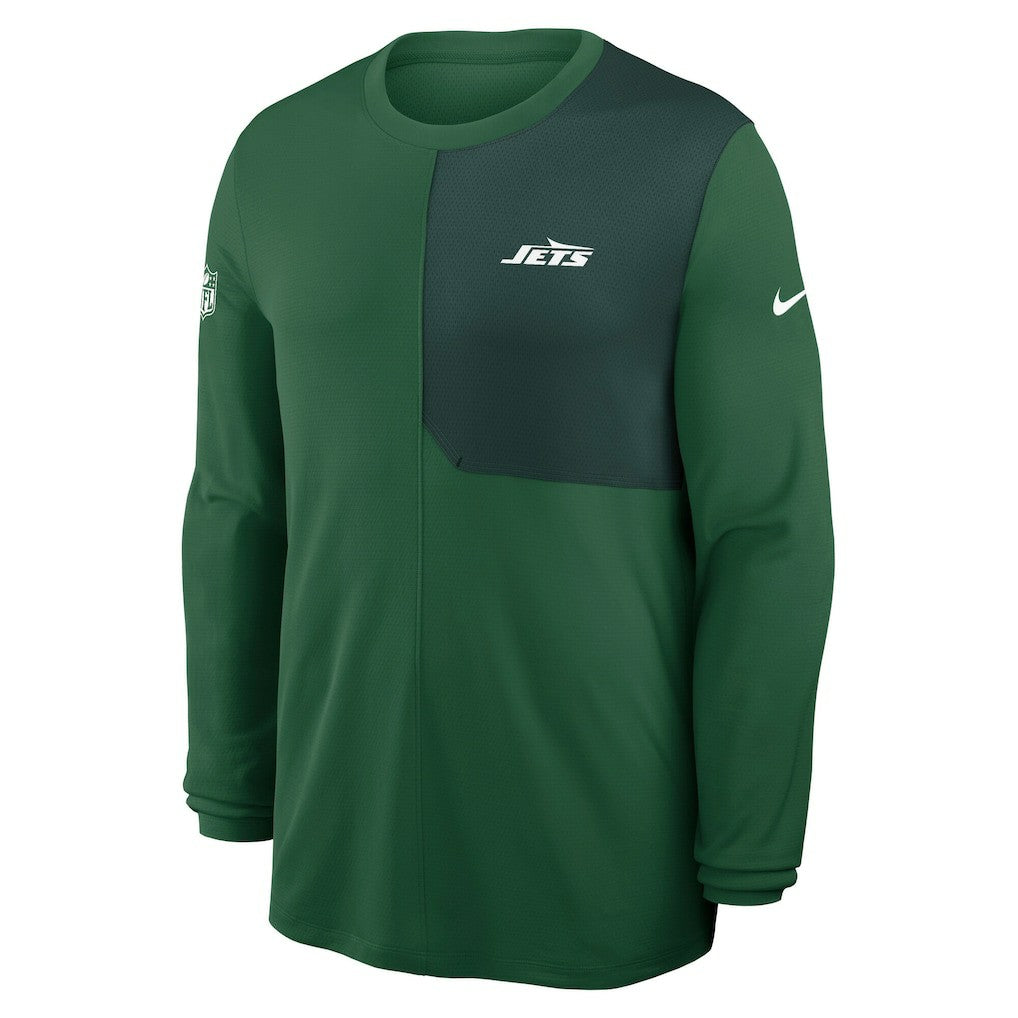 New York Jets Sideline Coach UV Dri-FIT Long Sleeve Shirt Green - Nike