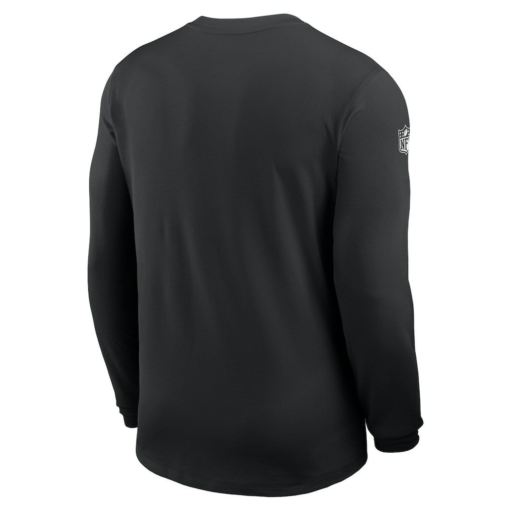 New York Jets Sideline Coach UV Dri-FIT Long Sleeve Shirt Black - Nike