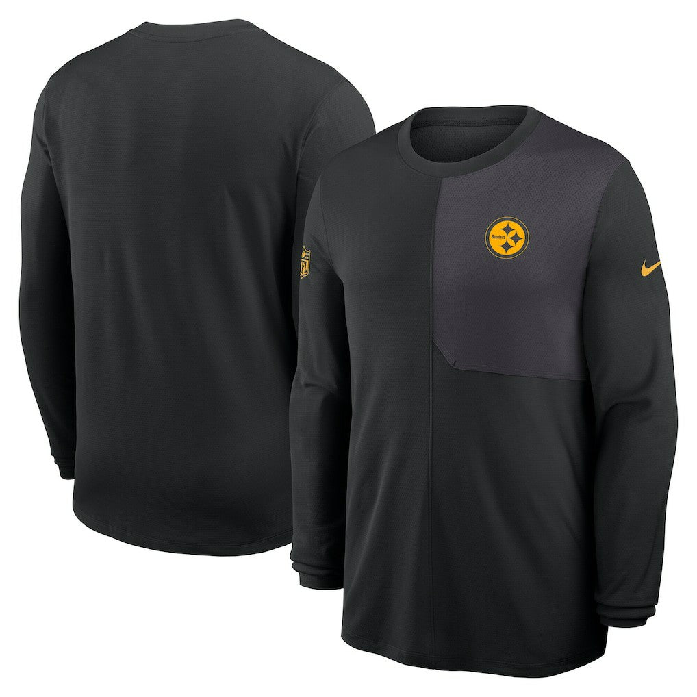 Pittsburgh Steelers Sideline Coach UV Dri-FIT Long Sleeve Shirt Black - Nike