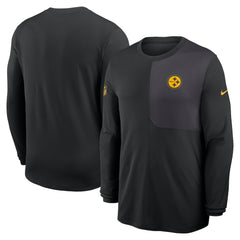 Pittsburgh Steelers Sideline Coach UV Dri-FIT Long Sleeve Shirt Black - Nike