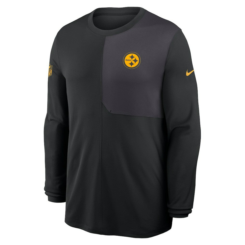Pittsburgh Steelers Sideline Coach UV Dri-FIT Long Sleeve Shirt Black - Nike