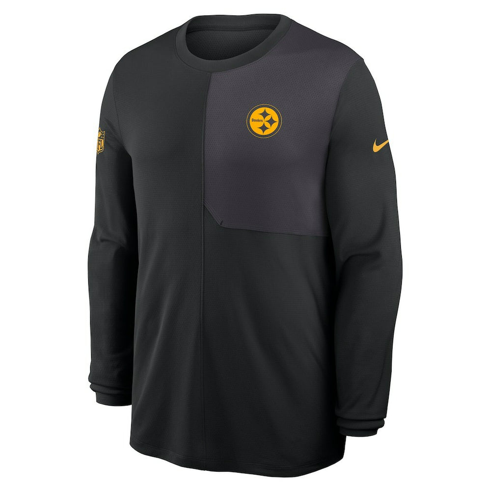 Pittsburgh Steelers Sideline Coach UV Dri-FIT Long Sleeve Shirt Black - Nike