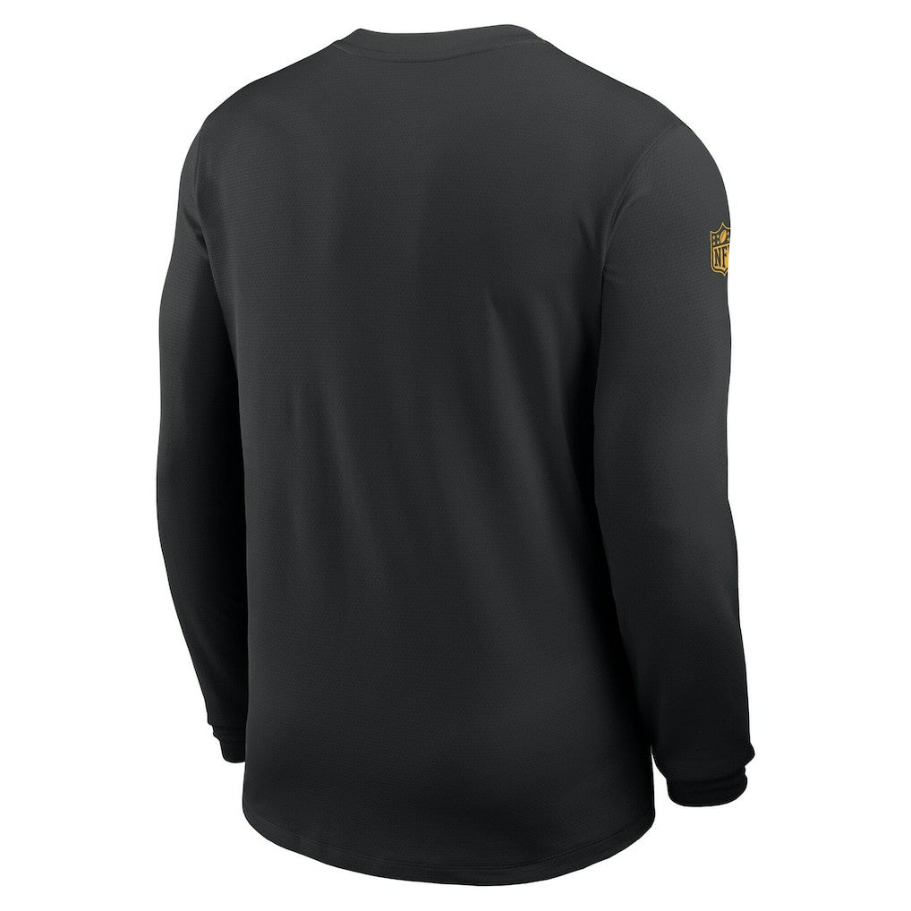 Pittsburgh Steelers Sideline Coach UV Dri-FIT Long Sleeve Shirt Black - Nike