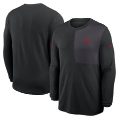 San Francisco 49ers Sideline Coach UV Dri-FIT Long Sleeve Shirt Black - Nike