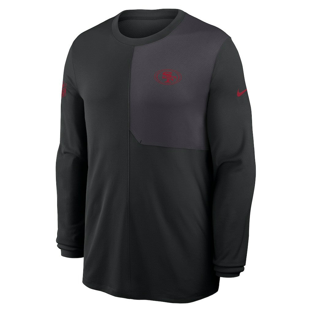 San Francisco 49ers Sideline Coach UV Dri-FIT Long Sleeve Shirt Black - Nike