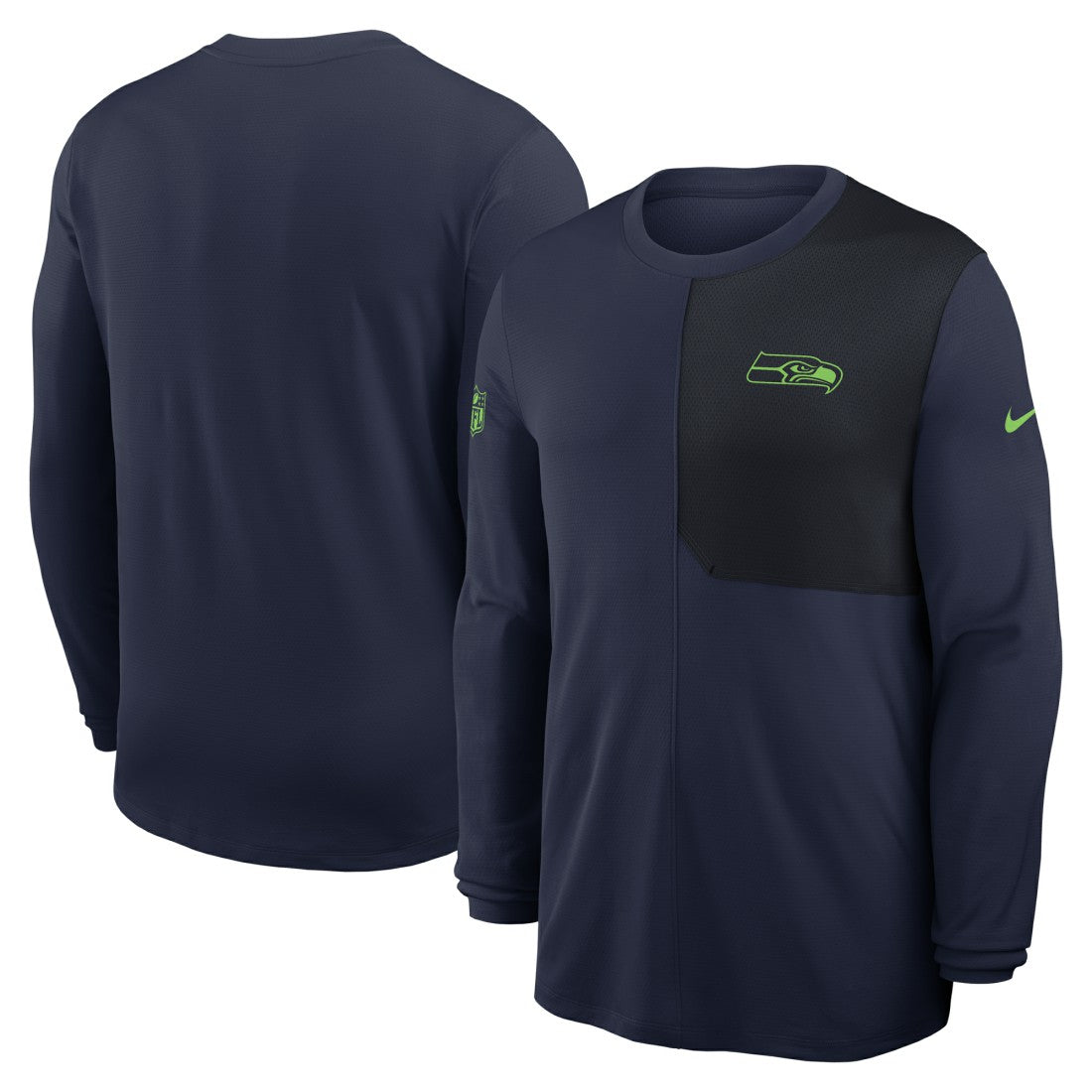 Seattle Seahawks Sideline Coach UV Dri-FIT Long Sleeve Shirt College Navy - Nike
