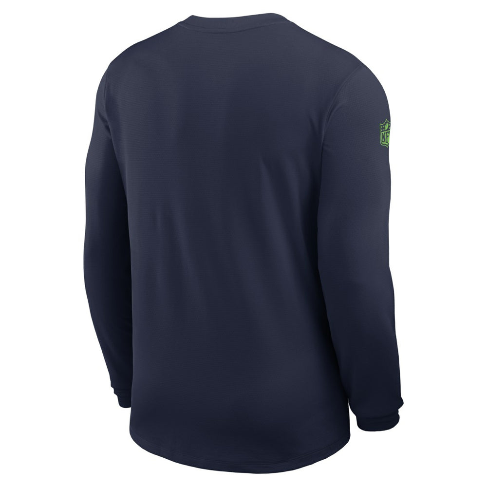 Seattle Seahawks Sideline Coach UV Dri-FIT Long Sleeve Shirt College Navy - Nike