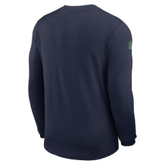 Seattle Seahawks Sideline Coach UV Dri-FIT Long Sleeve Shirt College Navy - Nike