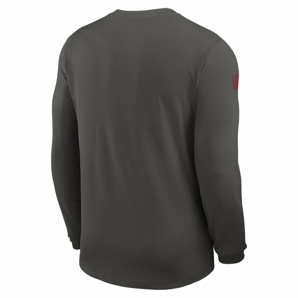 Tampa Bay Buccaneers Sideline Coach UV Dri-FIT Long Sleeve Shirt Pewter - Nike