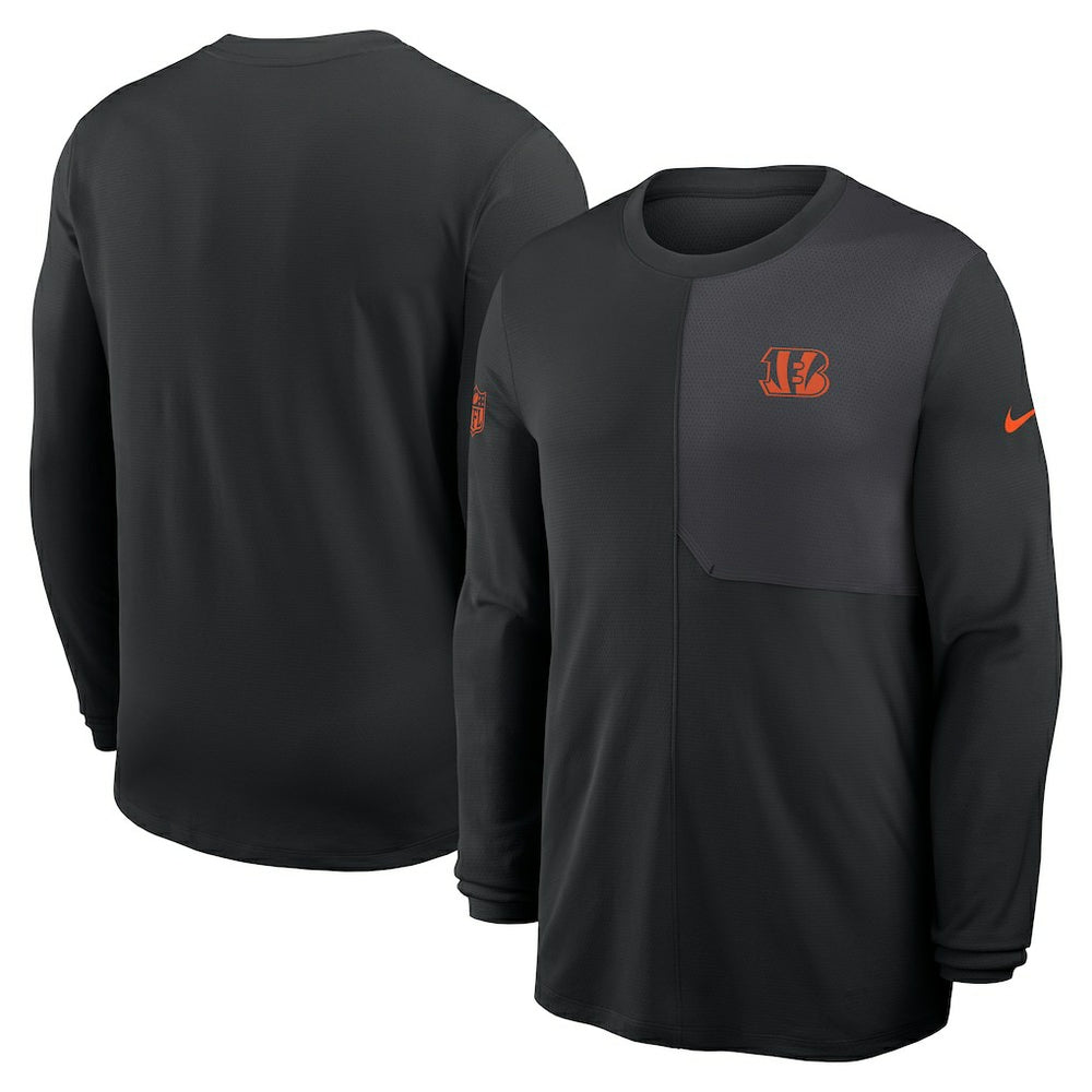 Cincinnati Bengals Sideline Coach UV Dri-FIT Long Sleeve Shirt Black - Nike