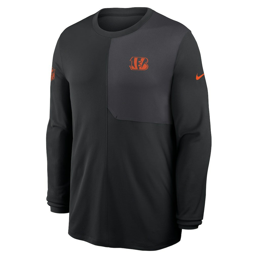 Cincinnati Bengals Sideline Coach UV Dri-FIT Long Sleeve Shirt Black - Nike