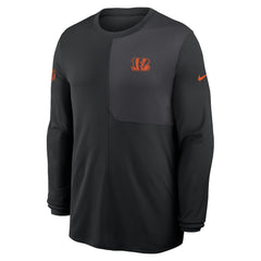 Cincinnati Bengals Sideline Coach UV Dri-FIT Long Sleeve Shirt Black - Nike
