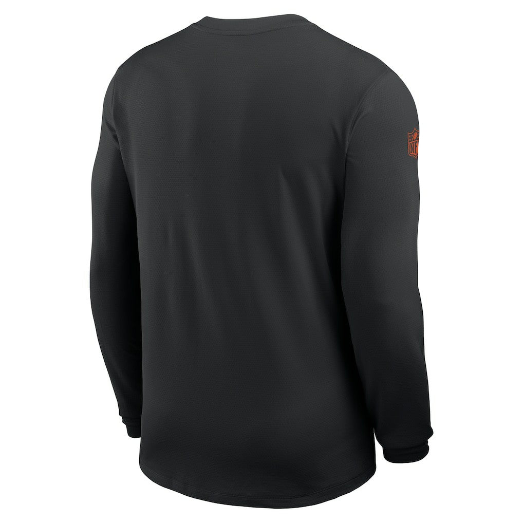 Cincinnati Bengals Sideline Coach UV Dri-FIT Long Sleeve Shirt Black - Nike