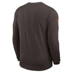 Cleveland Browns Sideline Coach UV Dri-FIT Long Sleeve Shirt Brown - Nike