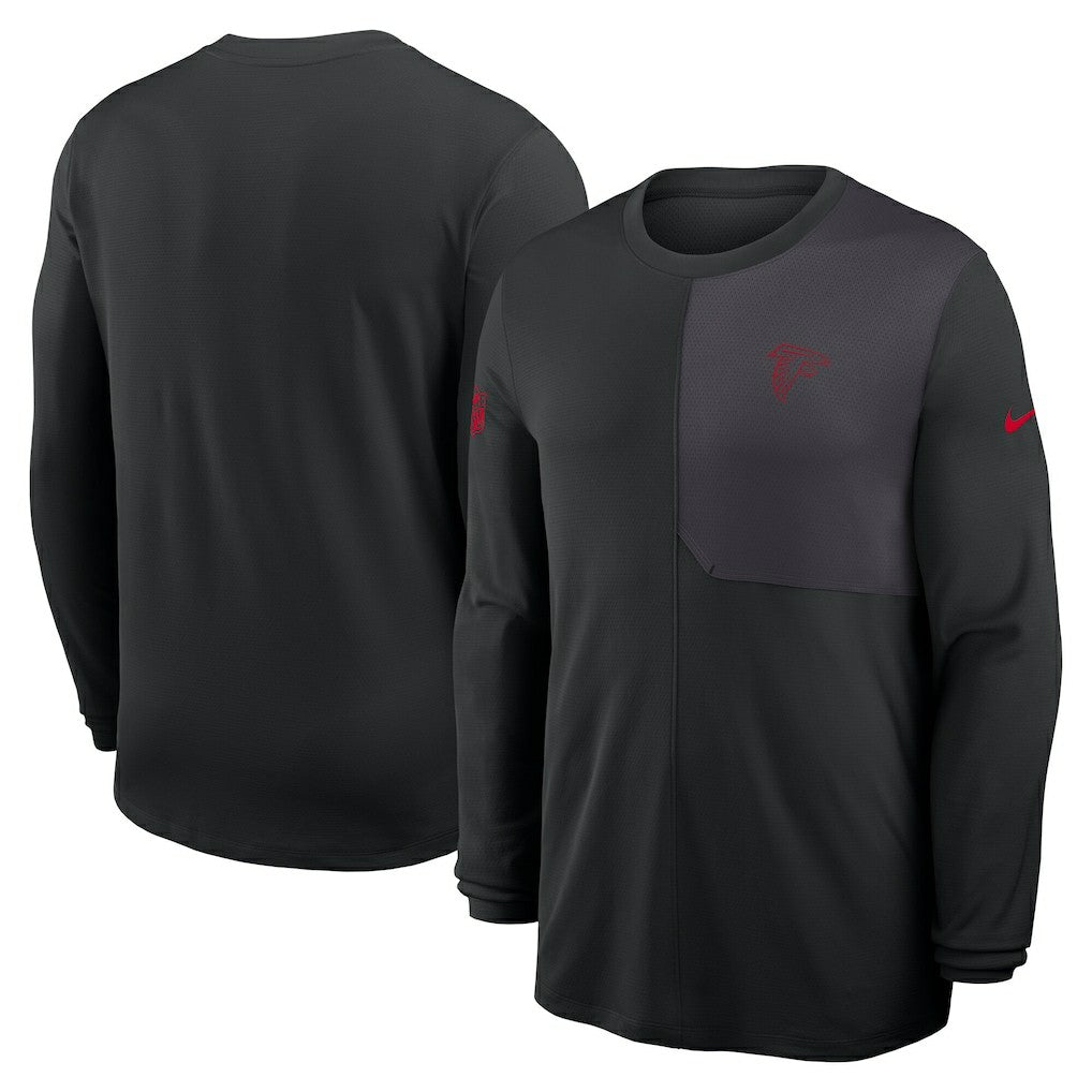 Atlanta Falcons Sideline Coach UV Dri-FIT Long Sleeve Shirt Black - Nike