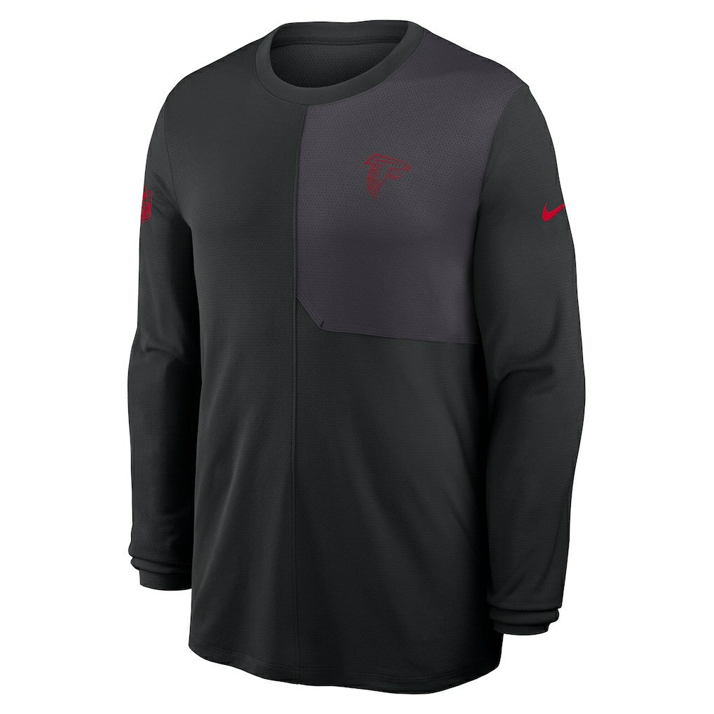 Atlanta Falcons Sideline Coach UV Dri-FIT Long Sleeve Shirt Black - Nike