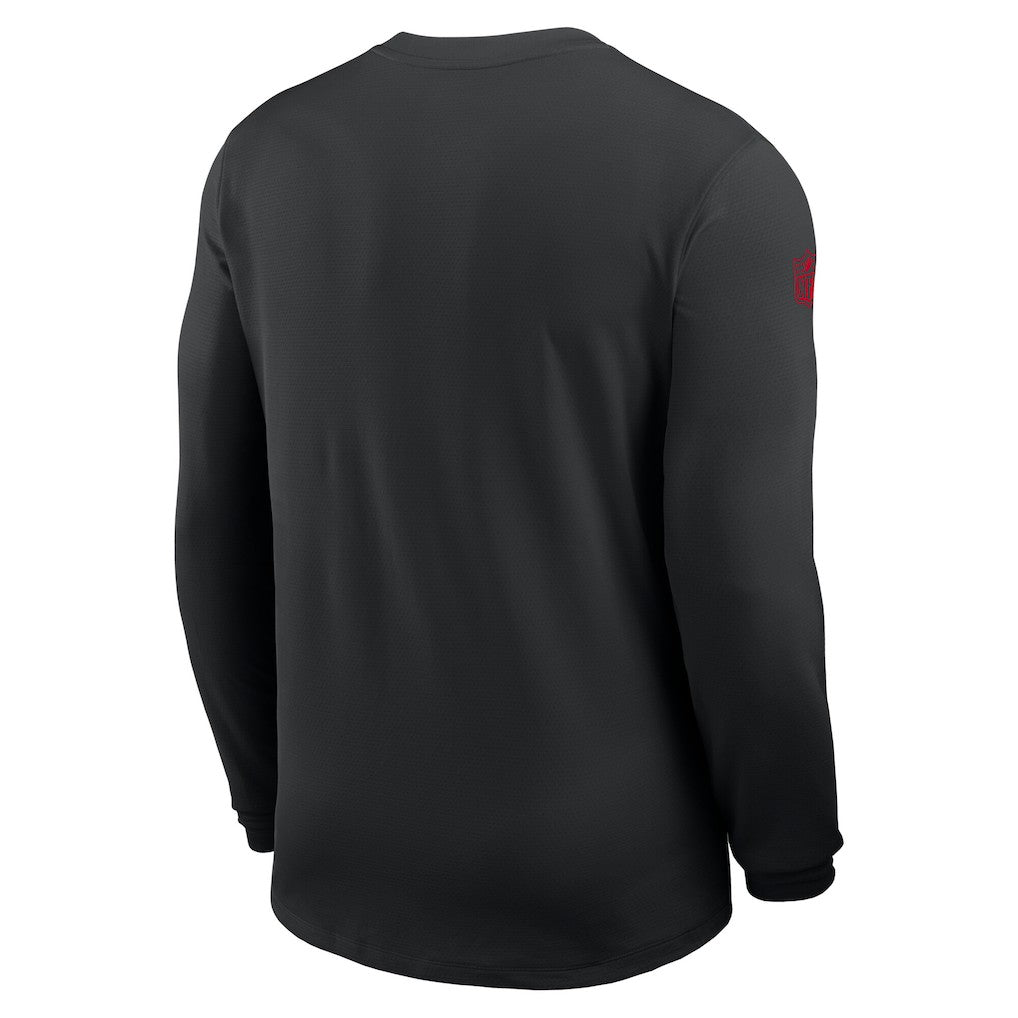 Atlanta Falcons Sideline Coach UV Dri-FIT Long Sleeve Shirt Black - Nike