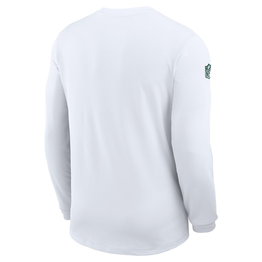 Green Bay Packers Sideline Coach UV Dri-FIT Long Sleeve Shirt White - Nike