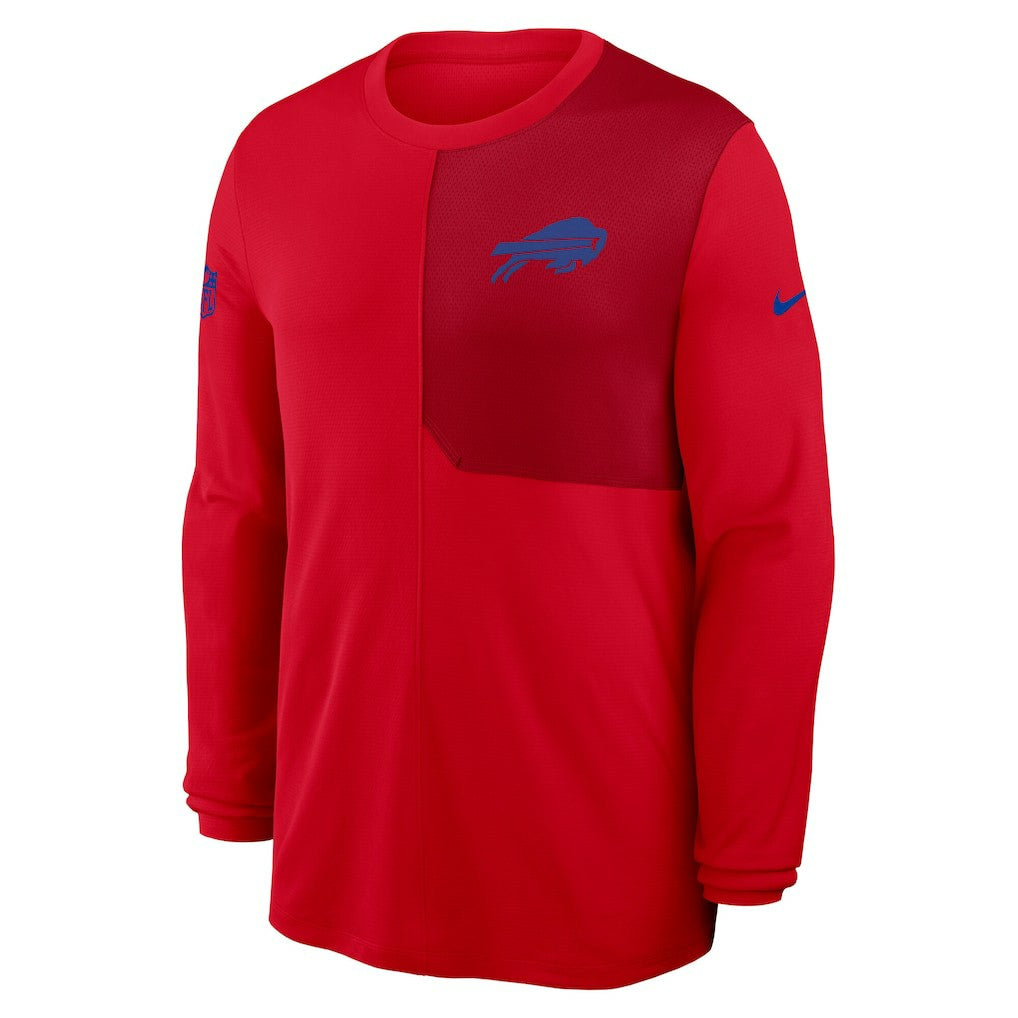 Buffalo Bills Sideline Coach UV Dri-FIT Long Sleeve Shirt Red - Nike