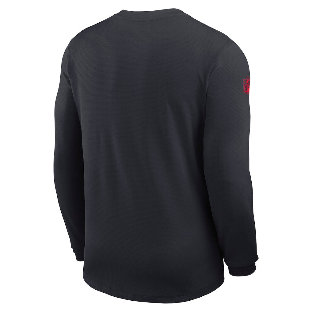Houston Texans Sideline Coach UV Dri-FIT Long Sleeve Shirt Navy - Nike