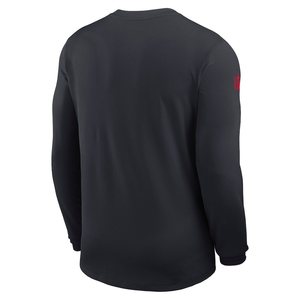 Houston Texans Sideline Coach UV Dri-FIT Long Sleeve Shirt Navy - Nike