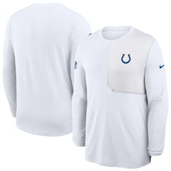 Indianapolis Colts Sideline Coach UV Dri-FIT Long Sleeve Shirt White - Nike