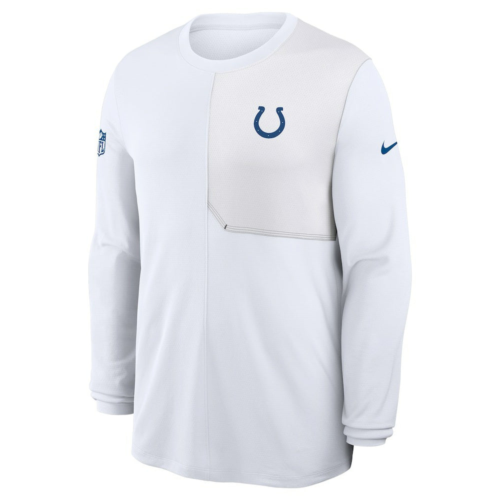 Indianapolis Colts Sideline Coach UV Dri-FIT Long Sleeve Shirt White - Nike