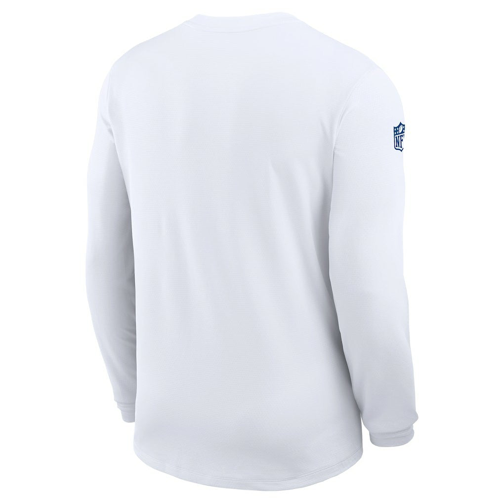 Indianapolis Colts Sideline Coach UV Dri-FIT Long Sleeve Shirt White - Nike