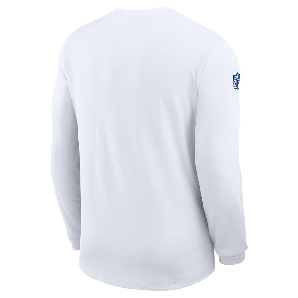 Indianapolis Colts Sideline Coach UV Dri-FIT Long Sleeve Shirt White - Nike
