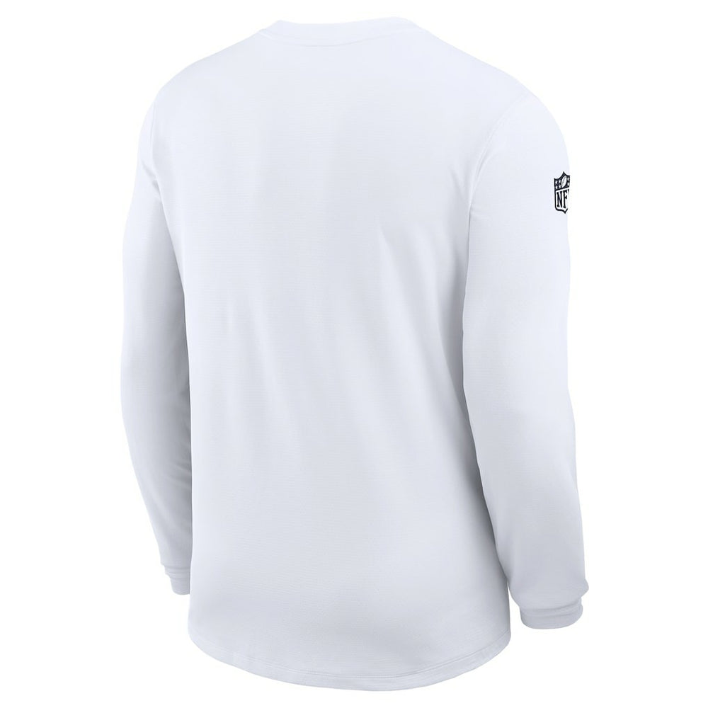 Dallas Cowboys Sideline Coach UV Dri-FIT Long Sleeve Shirt White - Nike