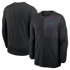 Carolina Panthers Sideline Coach UV Dri-FIT Long Sleeve Shirt Black - Nike