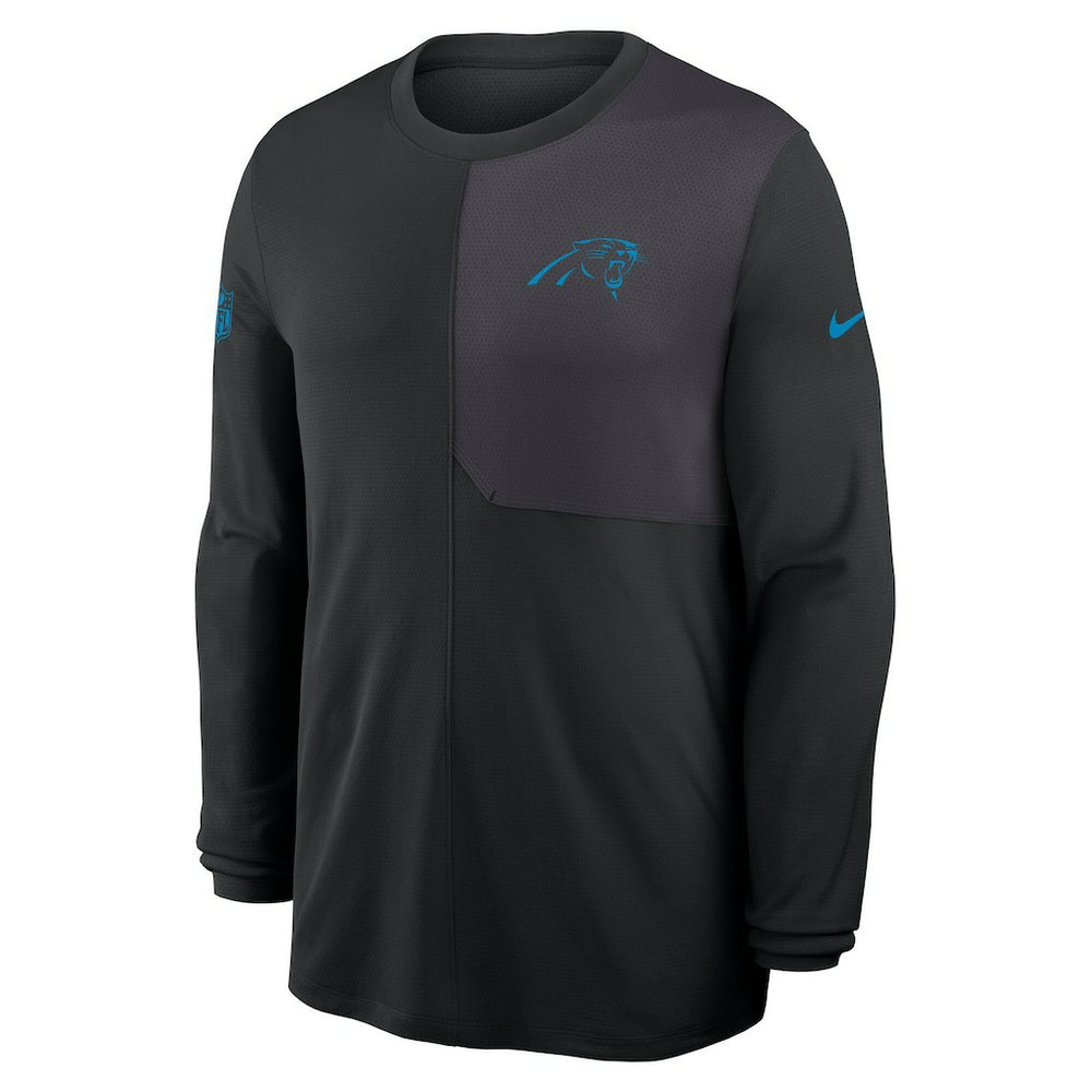 Carolina Panthers Sideline Coach UV Dri-FIT Long Sleeve Shirt Black - Nike