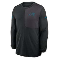 Carolina Panthers Sideline Coach UV Dri-FIT Long Sleeve Shirt Black - Nike