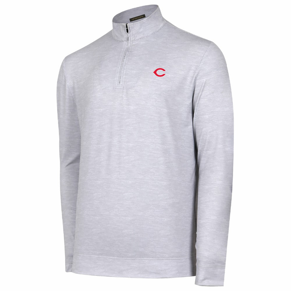 Cincinnati Reds Sublime Tri-Blend Quarter-Zip Jacket for sale