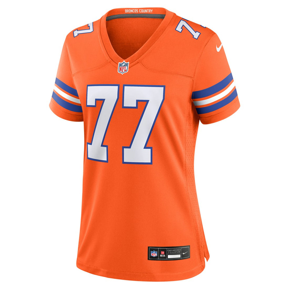 Quinn Meinerz Denver Broncos Women's Mile High Collection 1977 Throwback Player Game Jersey Orange - Nike