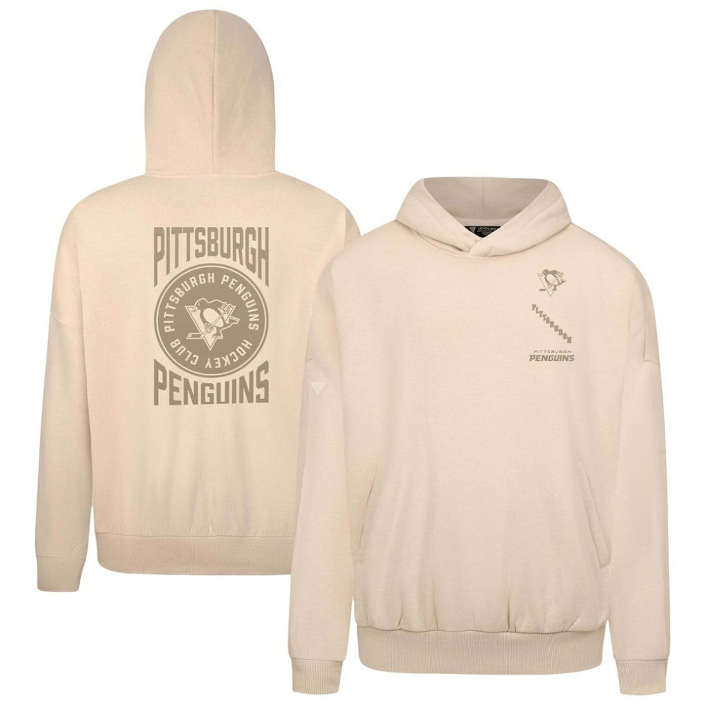 Pittsburgh Penguins Levelwear Contact Stamp Pullover Hoodie Cream