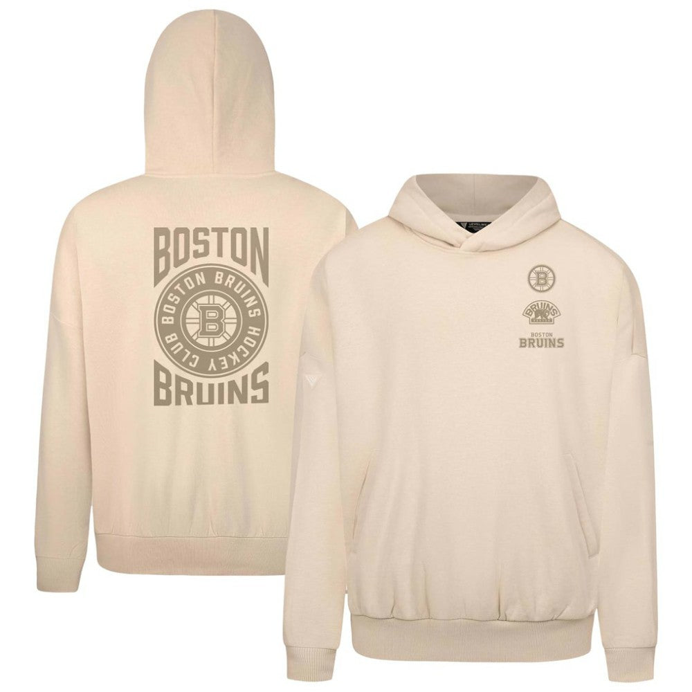 Boston Bruins Levelwear Contact Stamp Pullover Hoodie Cream