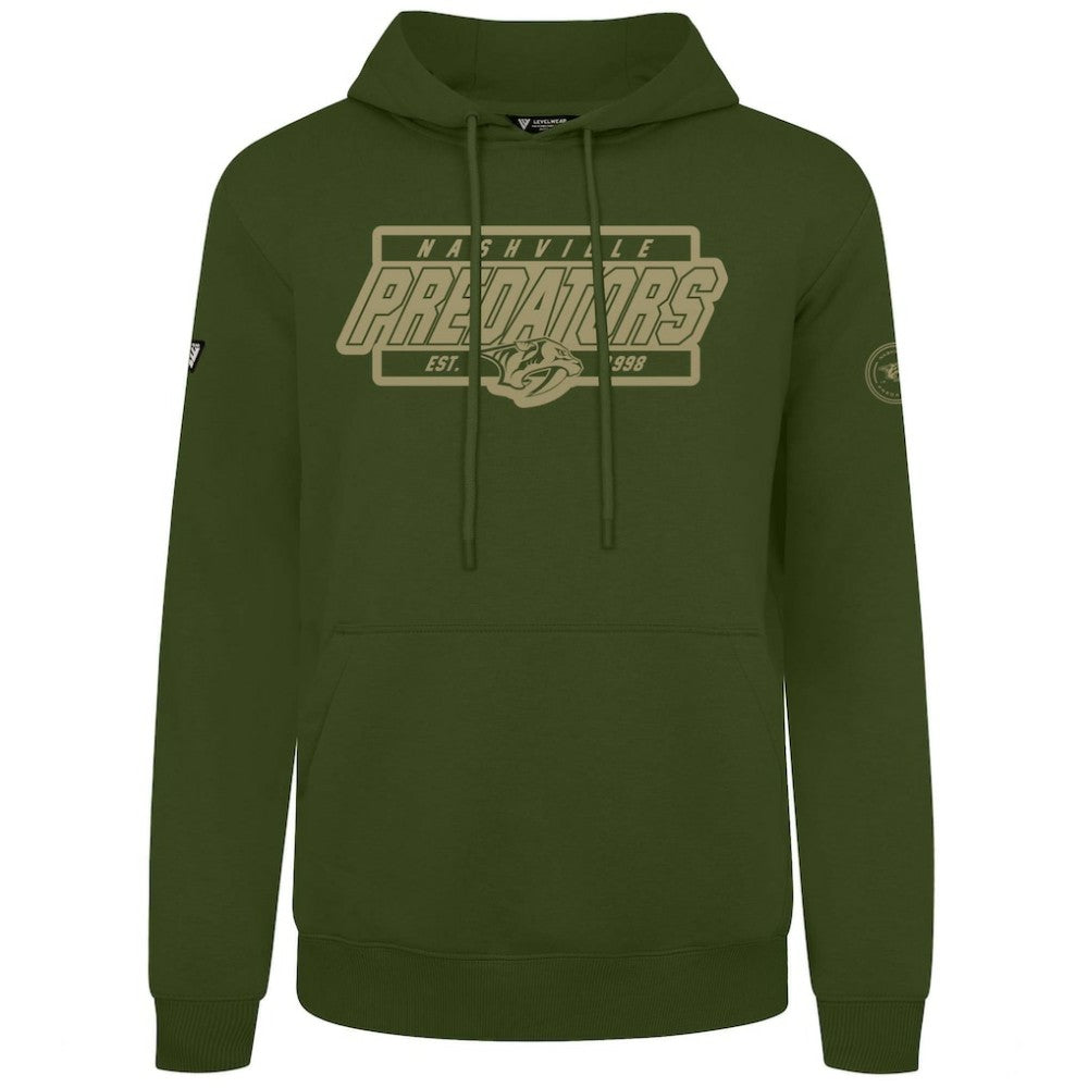 Nashville Predators - Levelwear Podium Pullover Hoodie Olive