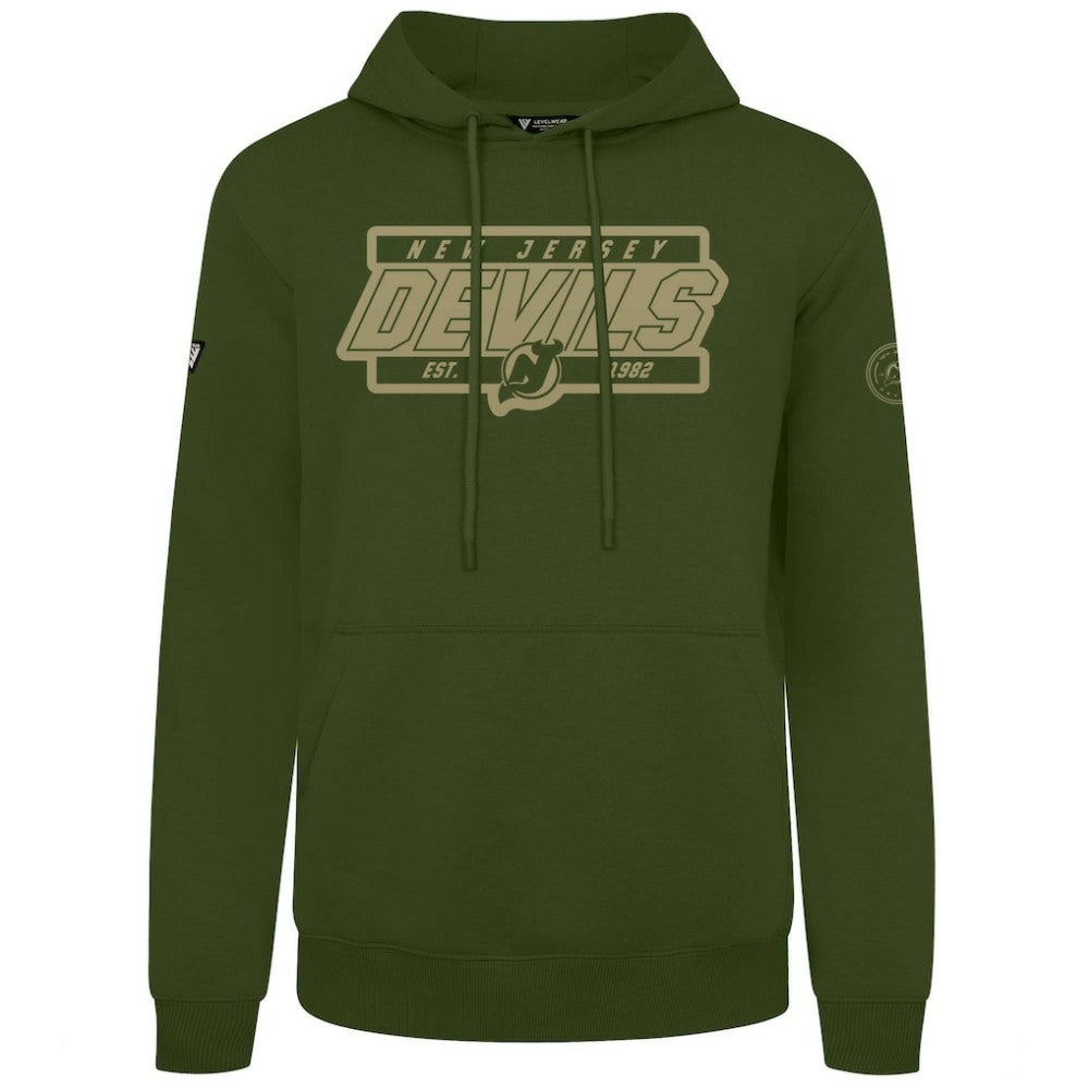 New Jersey Devils - Levelwear Podium Pullover Hoodie Olive
