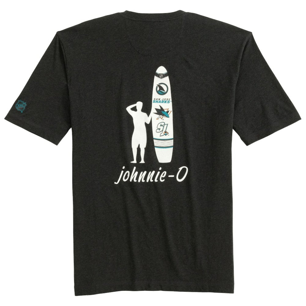 San Jose Sharks - johnnie-O Heathered Spencer T-Shirt Charcoal