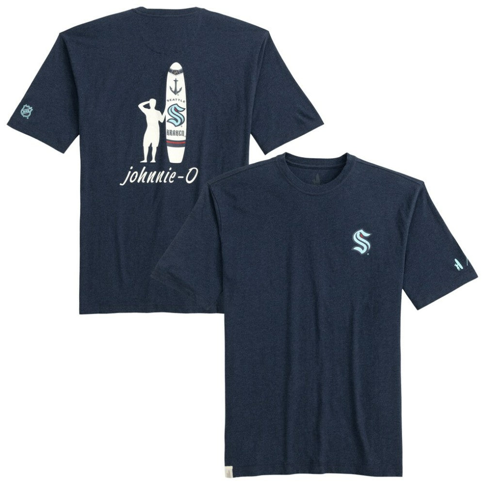 Seattle Kraken johnnie-O Heathered Spencer T-Shirt Navy