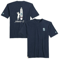 Seattle Kraken johnnie-O Heathered Spencer T-Shirt Navy