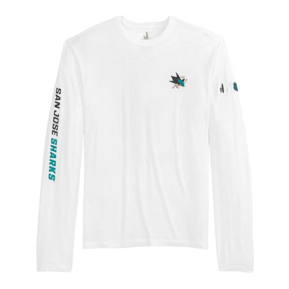 San Jose Sharks - johnnie-O Adam Long Sleeve T-Shirt White