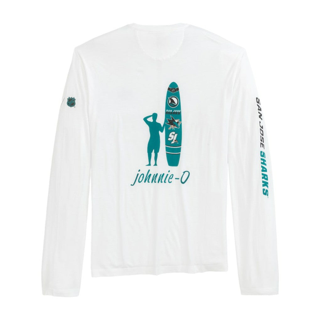 San Jose Sharks - johnnie-O Adam Long Sleeve T-Shirt White