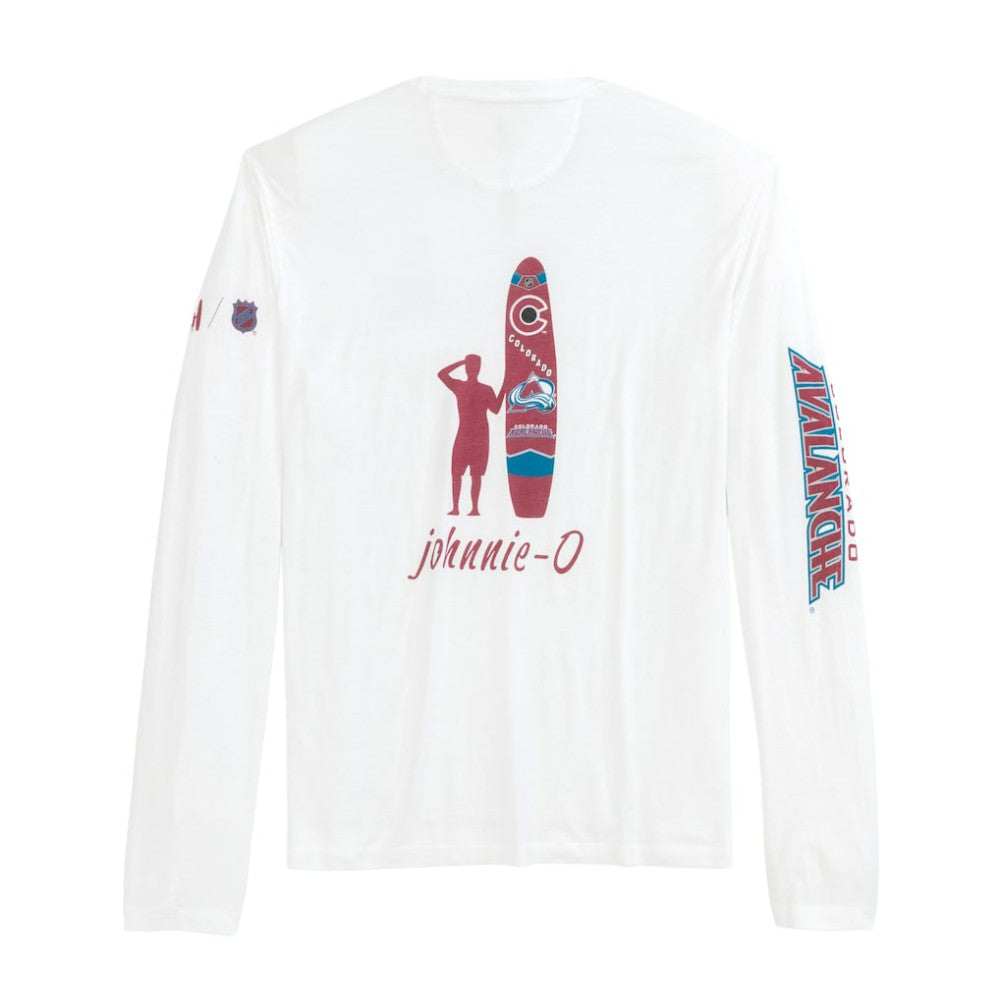 Colorado Avalanche - johnnie-O Adam Long Sleeve T-Shirt White