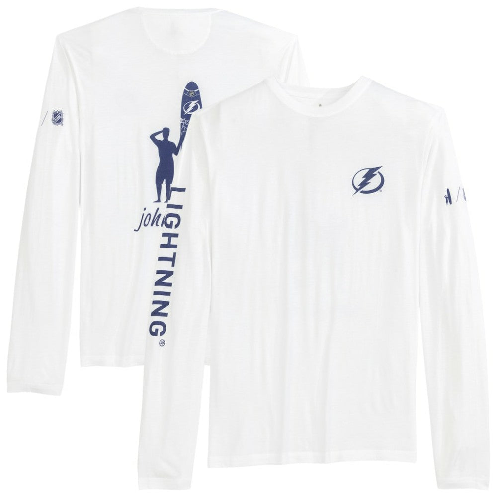 Tampa Bay Lightning - johnnie-O Adam Long Sleeve T-Shirt White