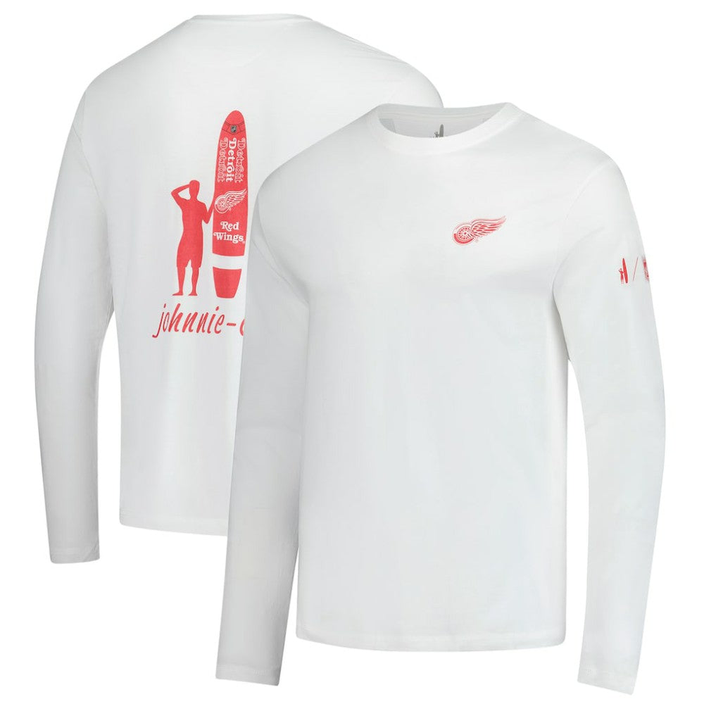 Detroit Red Wings - johnnie-O Adam Long Sleeve T-Shirt White