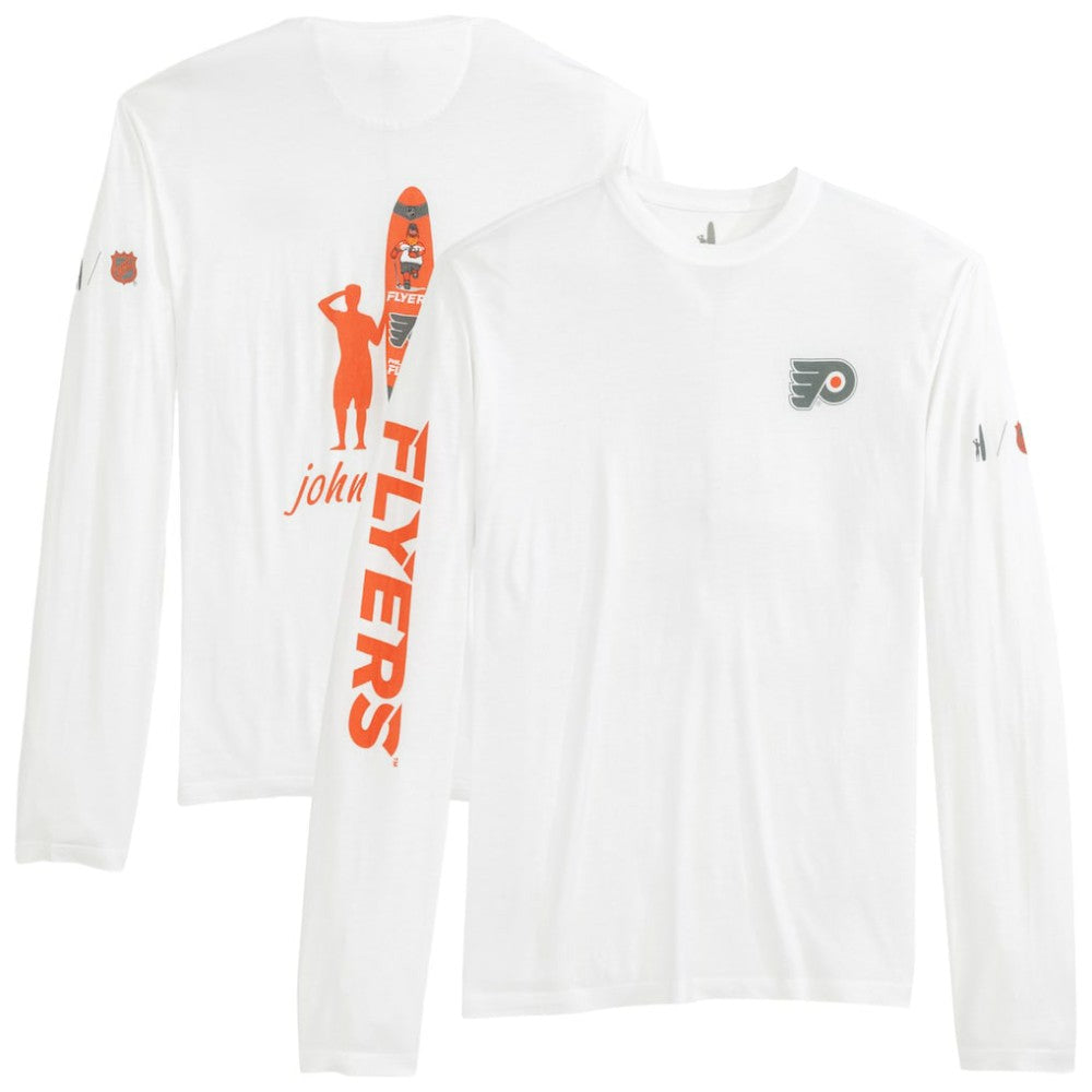 Philadelphia Flyers - johnnie-O Adam Long Sleeve T-Shirt White